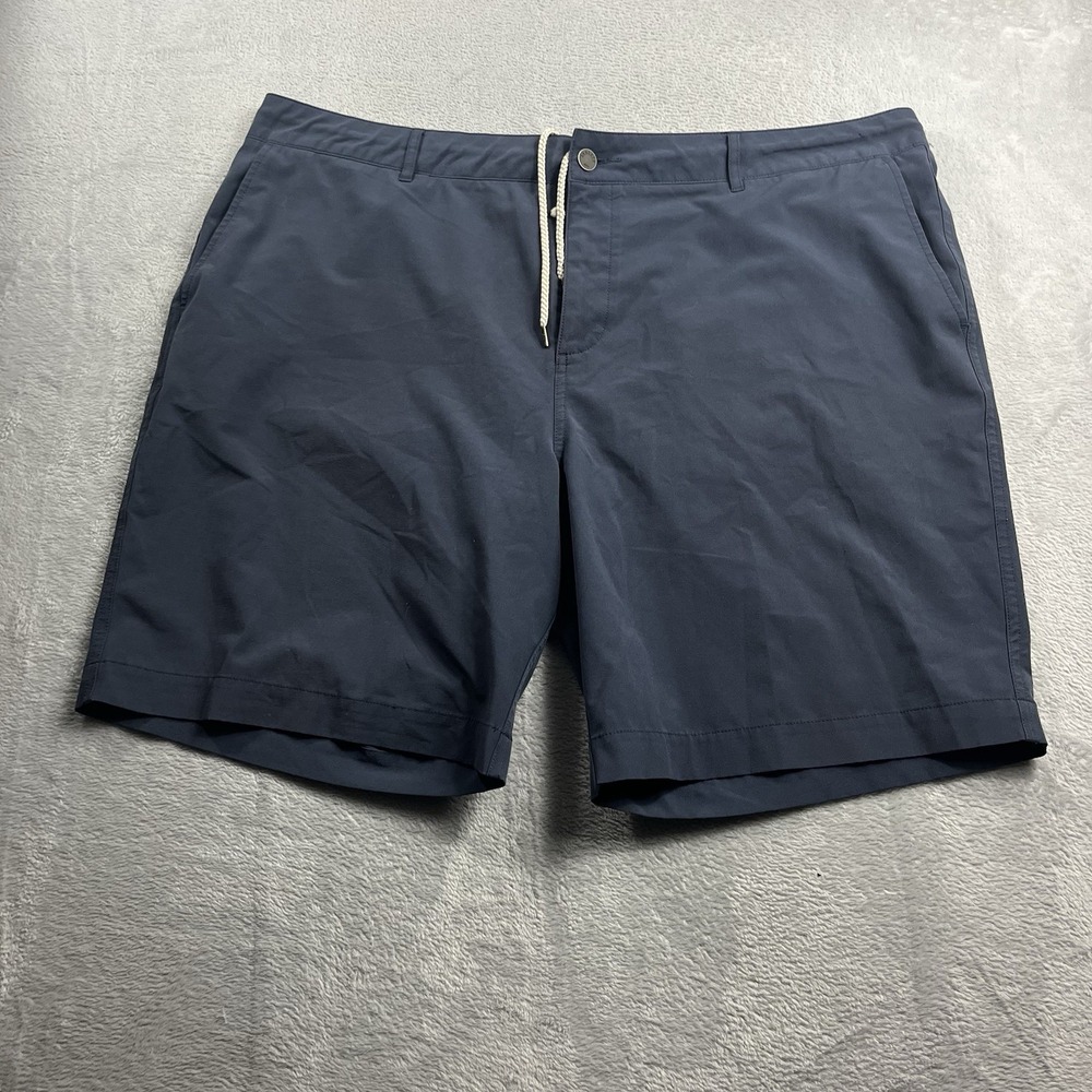 Faherty All Day Shorts Mens Size 42 Blue zip Fly Drawstring Casual 9"
